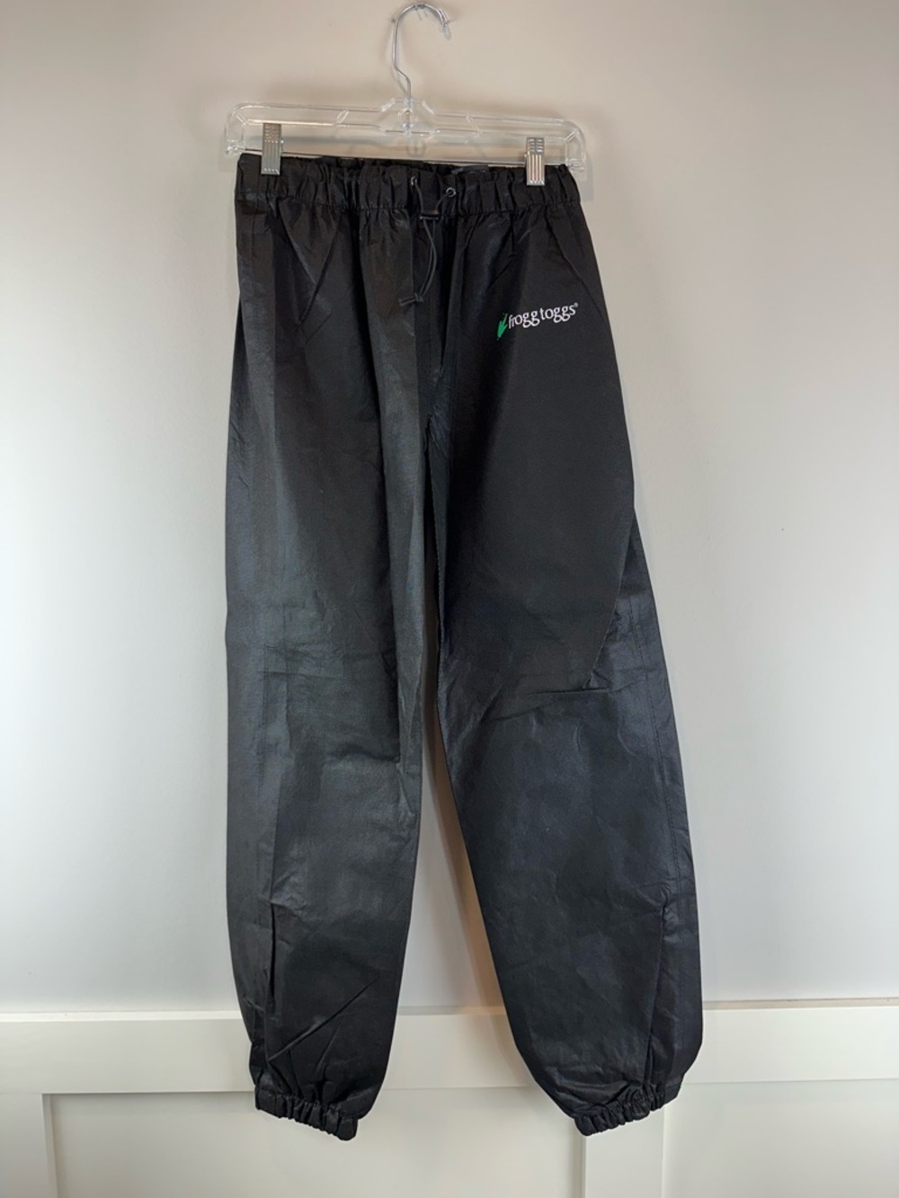 Frogg Toggs Youth Black Camping Hiking Scouts Polly Wogg Rain Suit Pants Large
